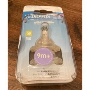 ⭐️ Dr Brown's Standard Level Four 9m+ Silicone Bottle Nipples 3 Packages 2 Each